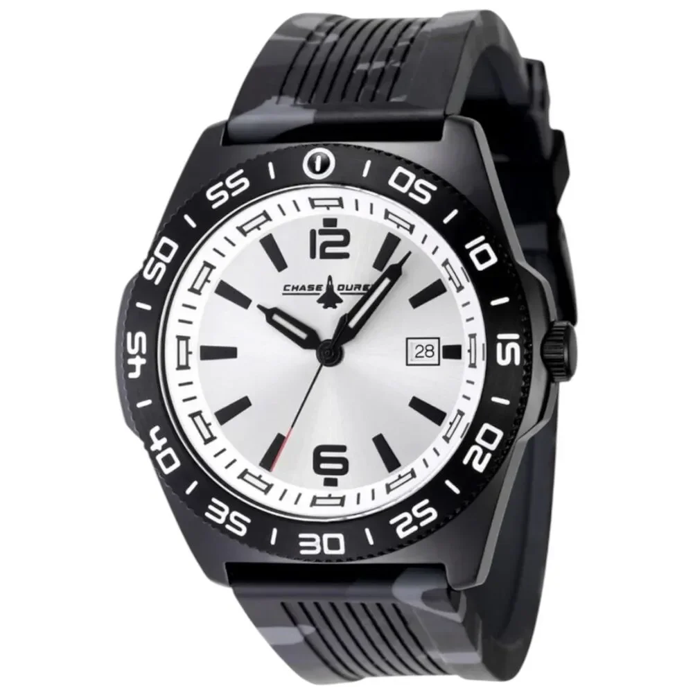 Invicta Quartz Men’s Watch Chase Durer 45mm Silver Dial camouflage Band CDW-0175